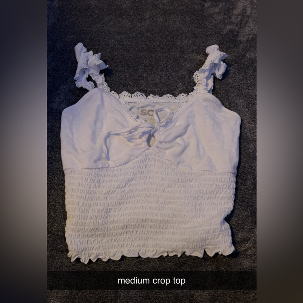 White crop tankish top